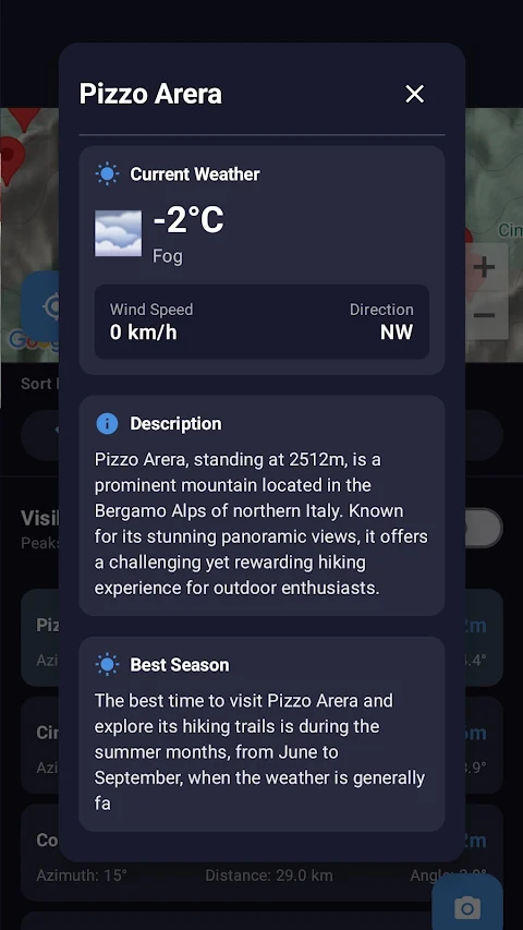 PeakScope Mountain Peak Finder screenshot