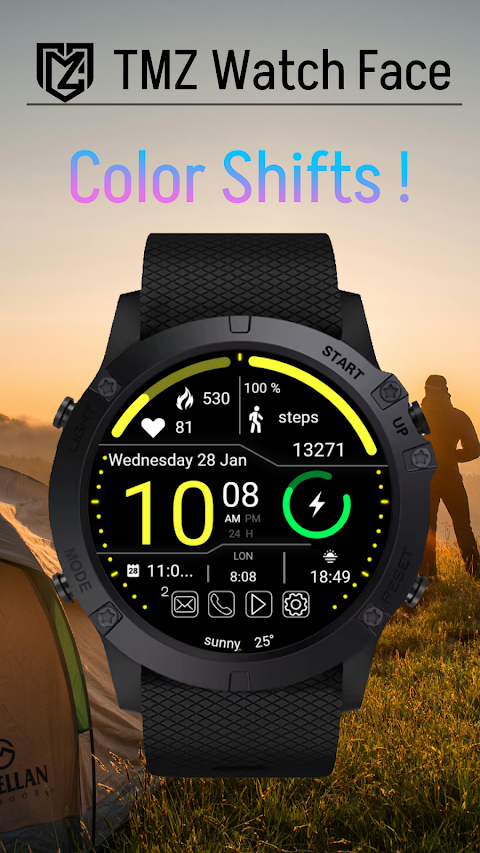 TMZ Tactical HUD Watch Face screenshot