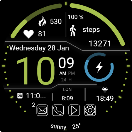 TMZ Tactical HUD Watch Face screenshot