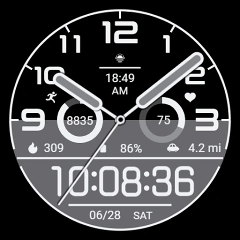 Blue White For Wear OS screenshot