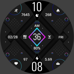 ZKin Watch Gray Diamond Shape