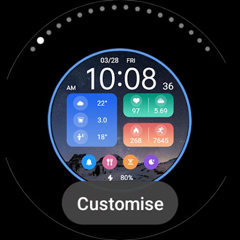 Starry Night Widget ZKin Watch screenshot