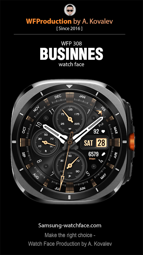 WFP 308 Business watch face screenshot
