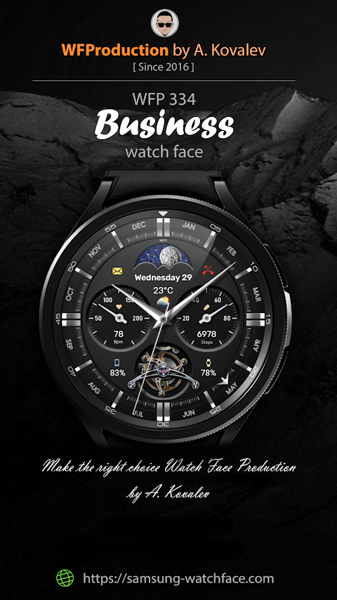 WFP 334 Business watch face screenshot