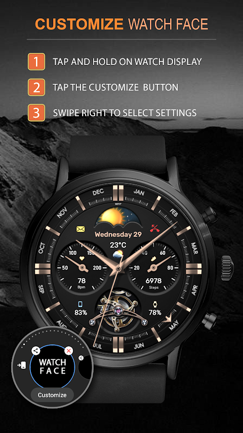 WFP 334 Business watch face screenshot
