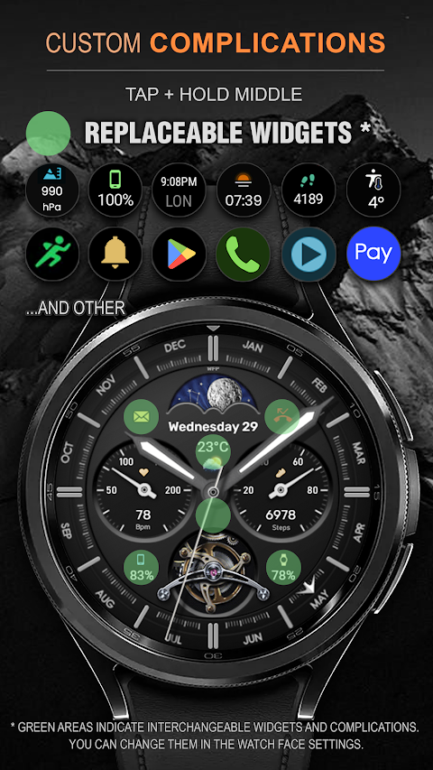 WFP 334 Business watch face screenshot
