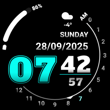 Analog clock touch screenshot