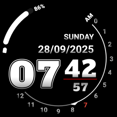 Analog clock touch screenshot