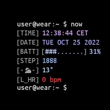 Terminal Watch face screenshot