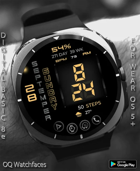Digital Basic 8e Wear OS 5+ screenshot