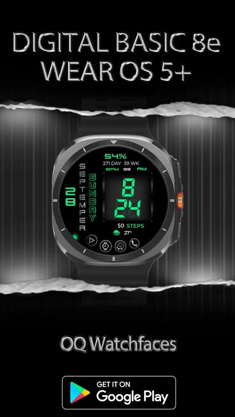 Digital Basic 8e Wear OS 5+ screenshot