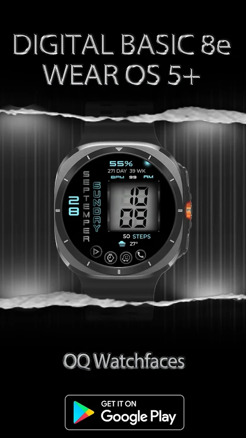 Digital Basic 8e Wear OS 5+ screenshot