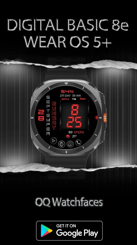 Digital Basic 8e Wear OS 5+ screenshot