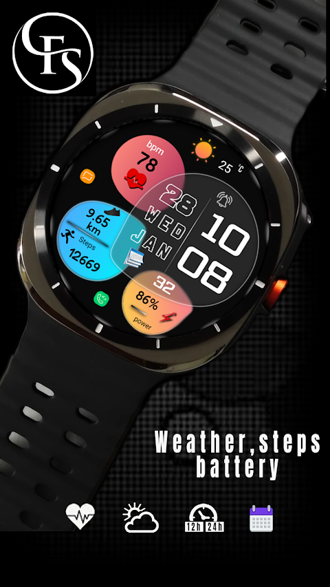 Digital fsw306 watch face screenshot