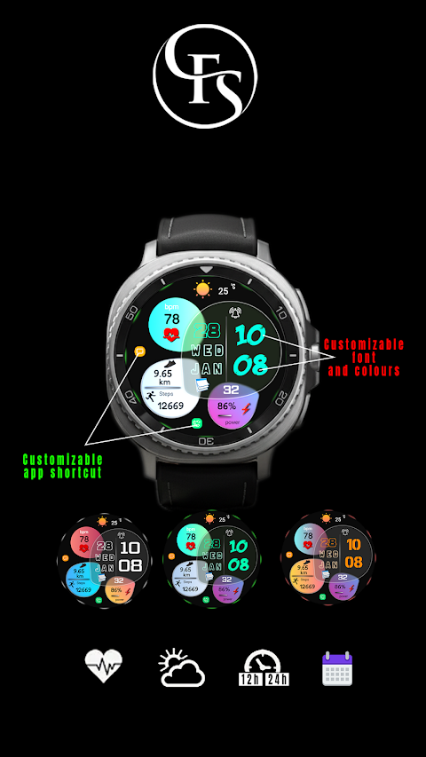 Digital fsw306 watch face screenshot