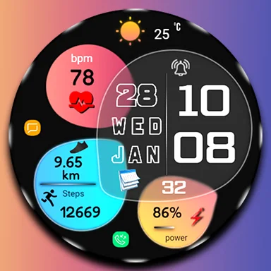 Digital fsw306 watch face screenshot