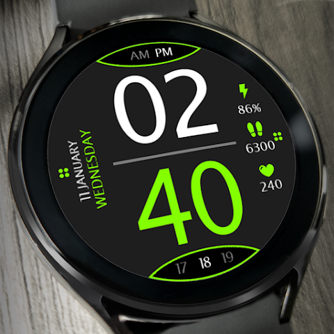 Digital Watch Face Key 016 screenshot