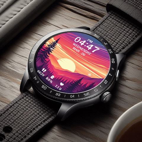 Key WF63 Sunset Watch Face screenshot