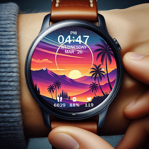 Key WF63 Sunset Watch Face screenshot