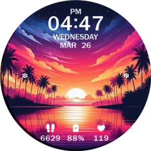 Key WF63 Sunset Watch Face
