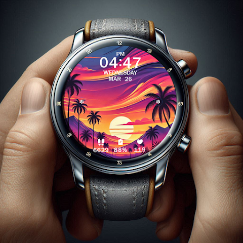 Key WF63 Sunset Watch Face screenshot