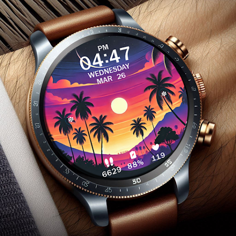 Key WF63 Sunset Watch Face screenshot