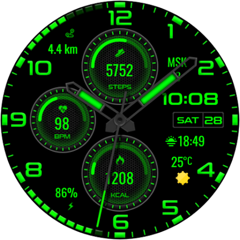 Nebula Hybrid Watch Face screenshot