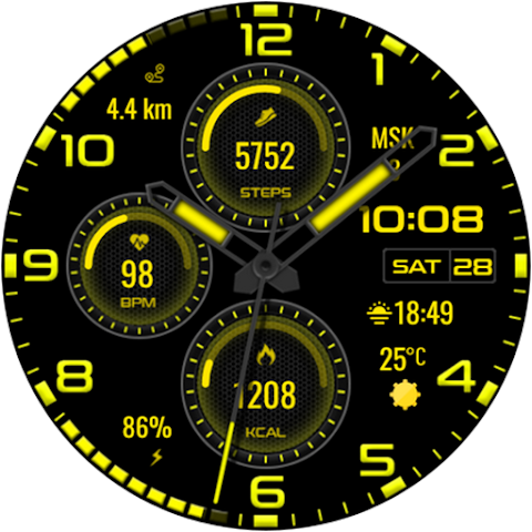 Nebula Hybrid Watch Face screenshot