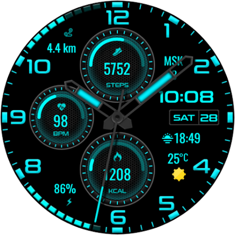 Nebula Hybrid Watch Face screenshot