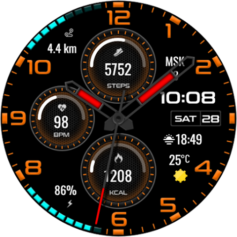 Nebula Hybrid Watch Face screenshot