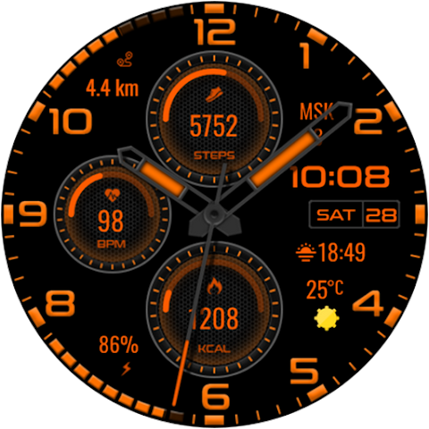Nebula Hybrid Watch Face screenshot