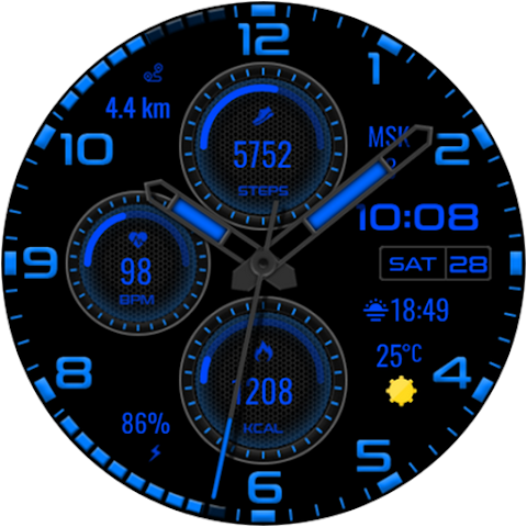Nebula Hybrid Watch Face screenshot