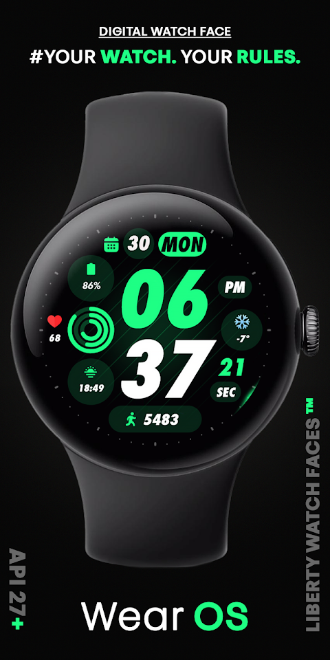 PIXEL SPORT PRO Watch Face screenshot