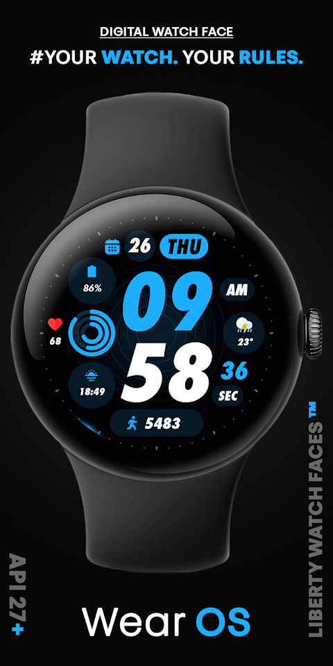 PIXEL SPORT PRO Watch Face screenshot