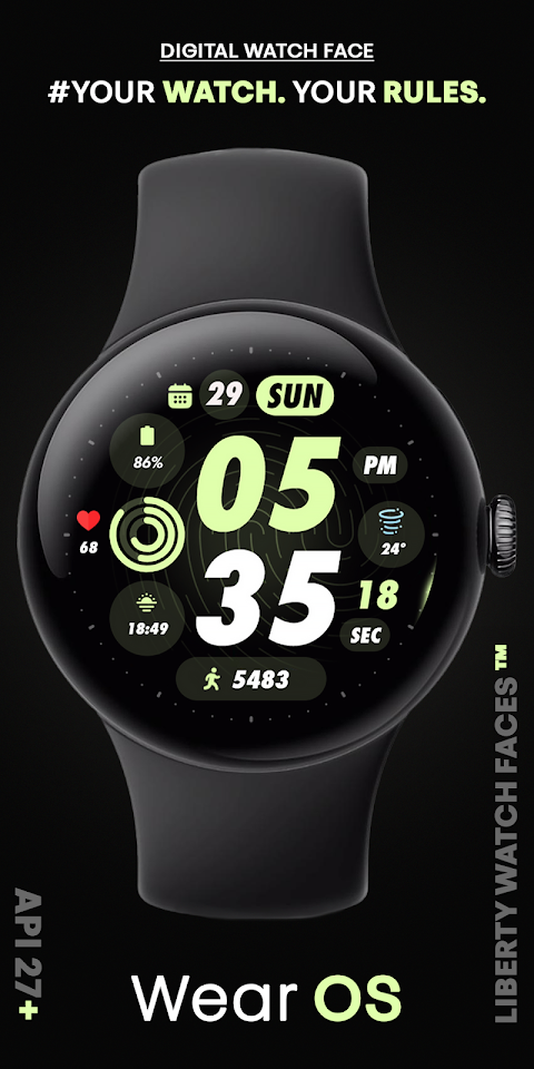 PIXEL SPORT PRO Watch Face screenshot