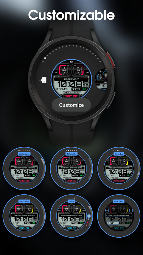 PRADO 01 Digital Watch Face screenshot