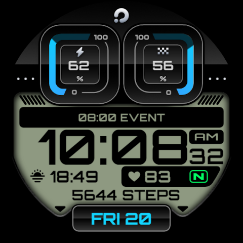 PRADO 01 Digital Watch Face screenshot