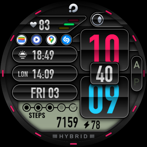 PRADO 06 Hybrid Watch Face screenshot