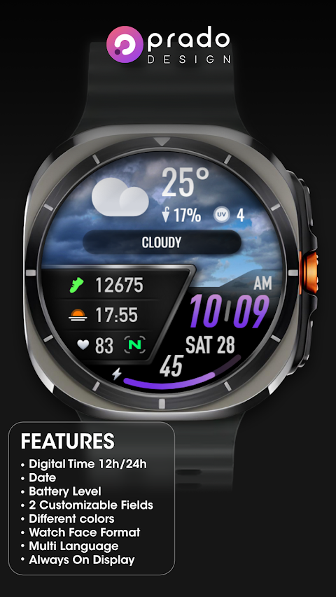PRADO 25 Weather Watch Face screenshot