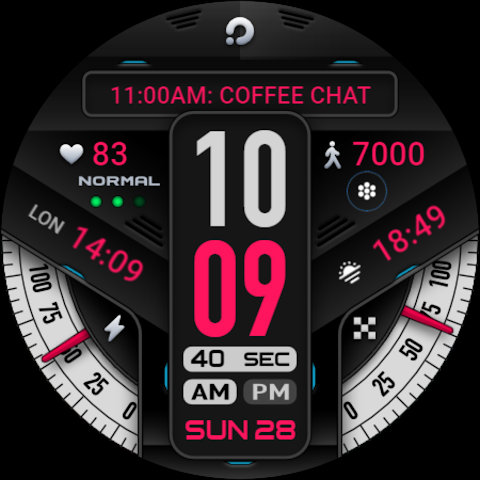 PRADO 58 Digital Watch Face screenshot