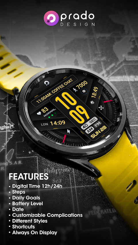PRADO 58 Digital Watch Face screenshot