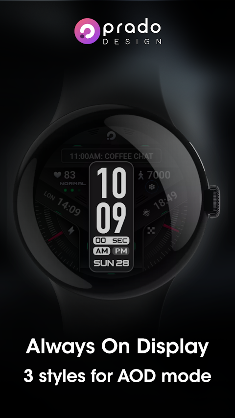 PRADO 58 Digital Watch Face screenshot