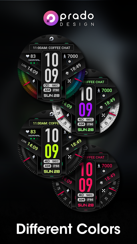 PRADO 58 Digital Watch Face screenshot