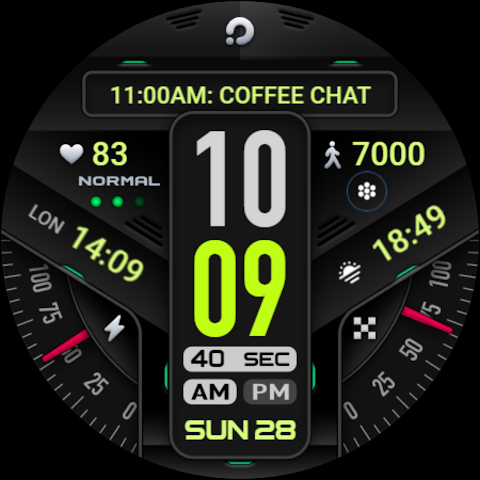 PRADO 58 Digital Watch Face screenshot