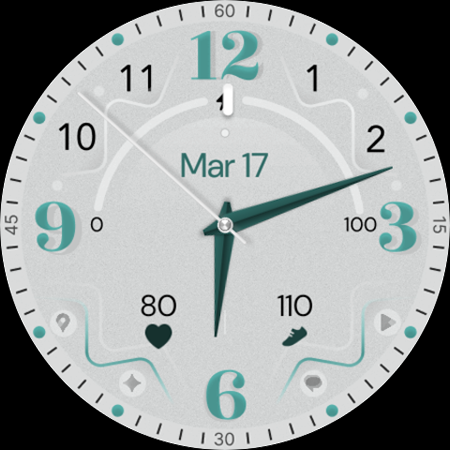 Red Pink Analog Watch Face screenshot