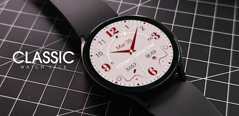 Red Pink Analog Watch Face screenshot