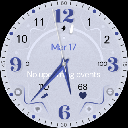 Red Pink Analog Watch Face screenshot