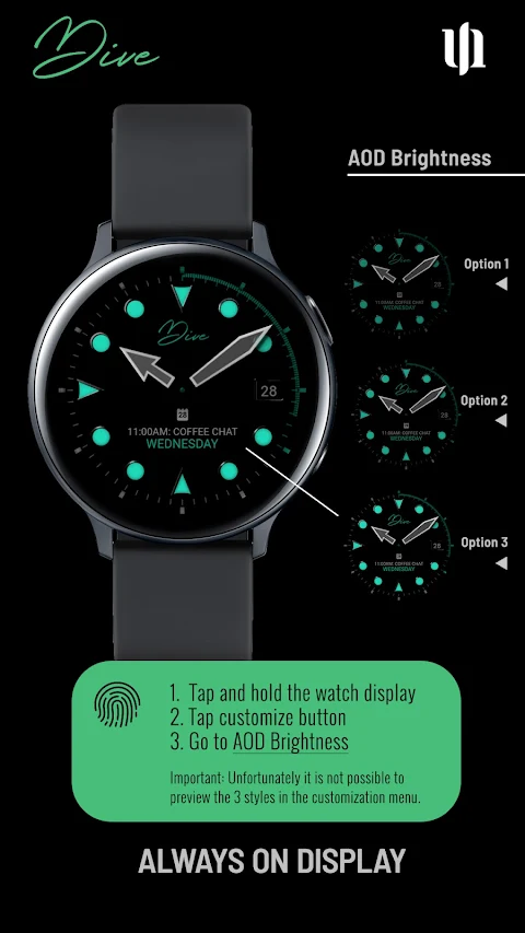 S4U Dive – Diver watch face screenshot