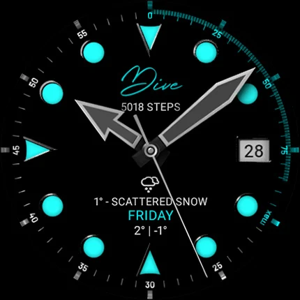 S4U Dive – Diver watch face screenshot