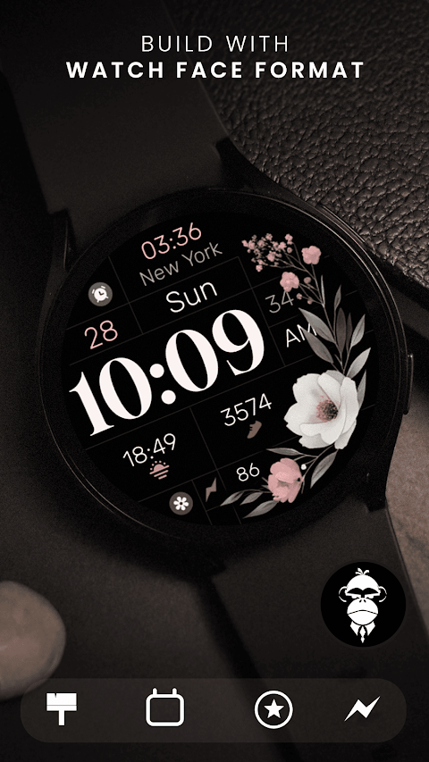 Simple Floral Watch Face screenshot
